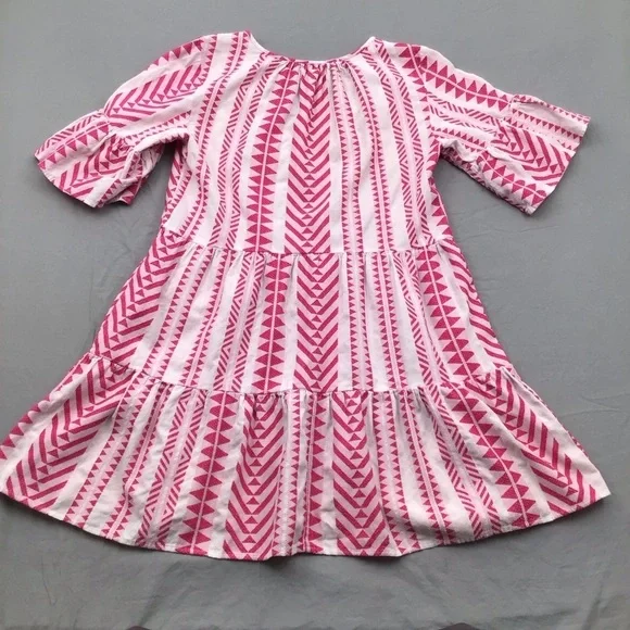 Velvet by Graham & Spencer Madelina Pink and white Mini Dress - Picture 4 of 13